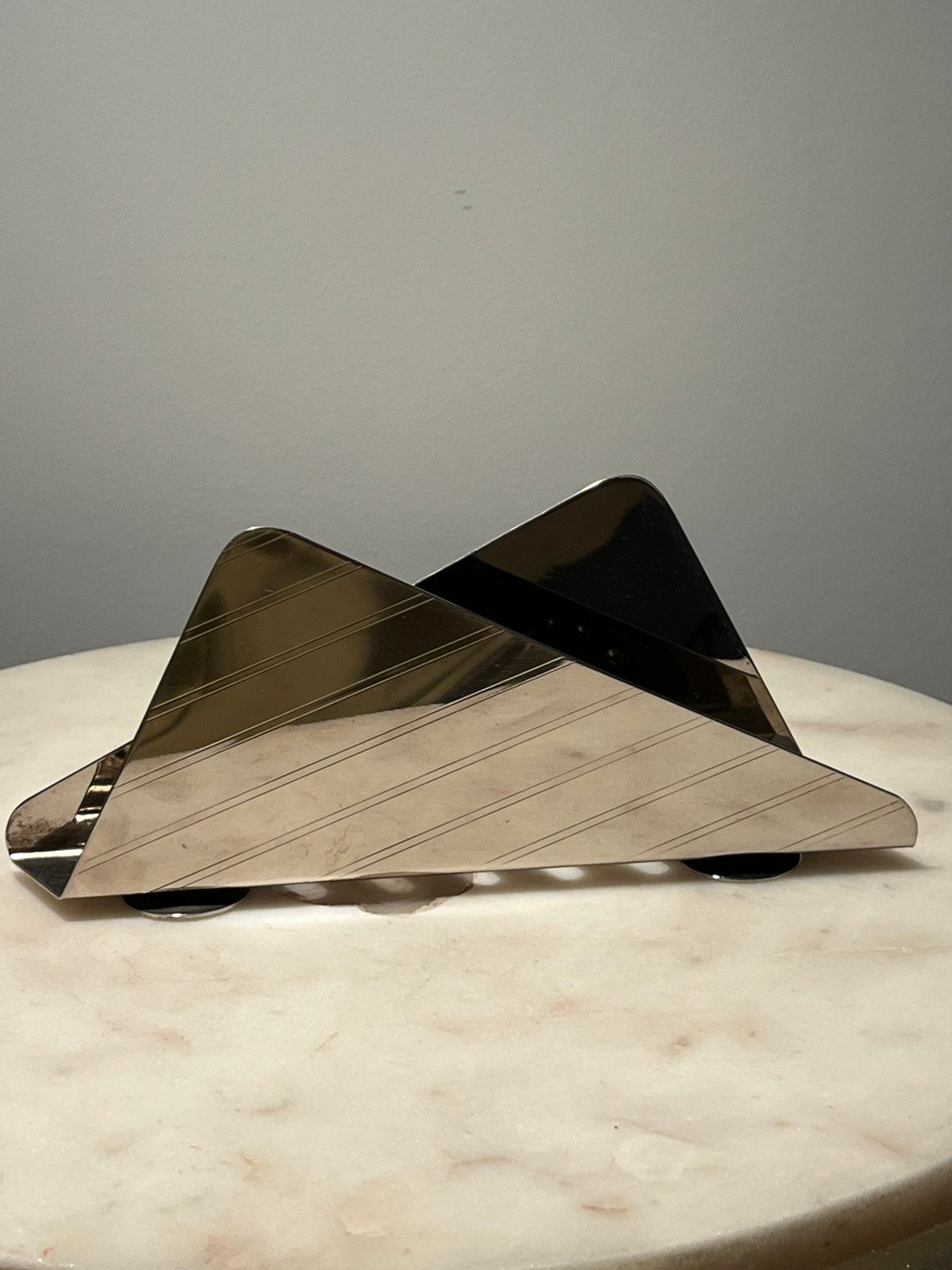 Elegante vintage servethouder Mid-Century Hollywood Regency, Overige materialen, Gebruikt, Overige merken, Overige typen