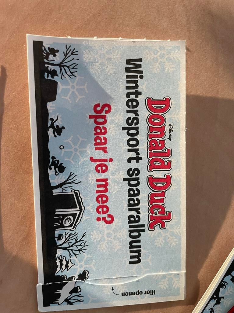 Donald Duck Wintersporters stickers 2017, Ophalen of Verzenden, Nieuw, Strip of Tekenfilm