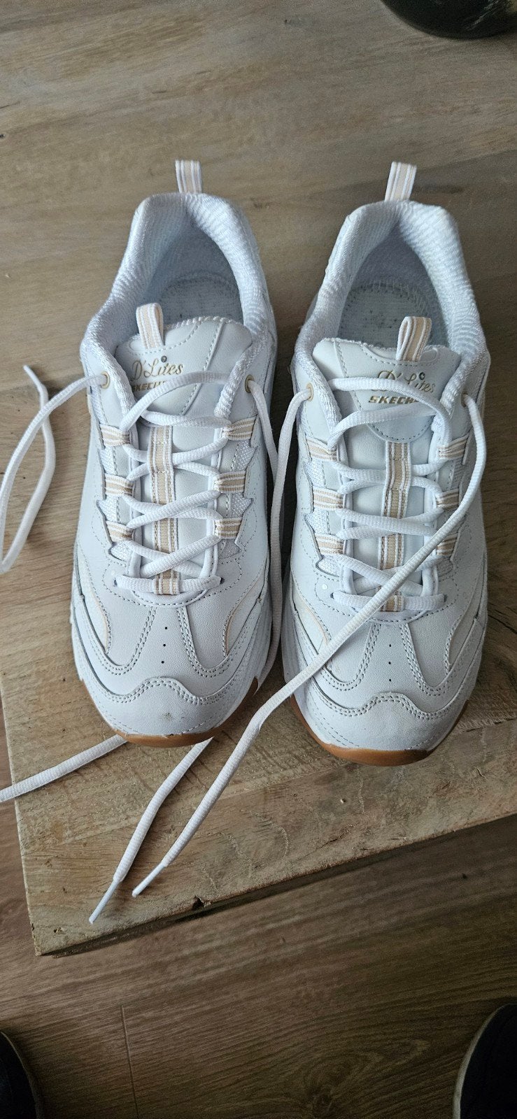 Skechers D'Lites sneakers, maat 40 of 7 40, wit, Skechers, Wit, Ophalen of Verzenden, Sneakers of Gympen