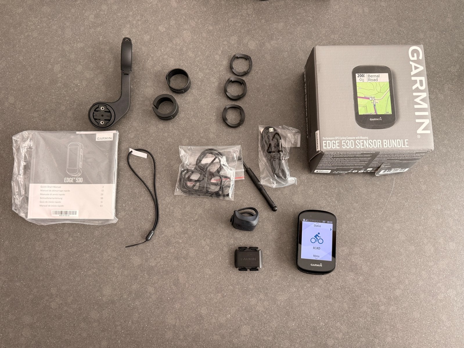 Garmin Edge 530 Sensor Bundel - Fietscomputer met GPS, Ophalen of Verzenden, Draadloos, Zo goed als nieuw