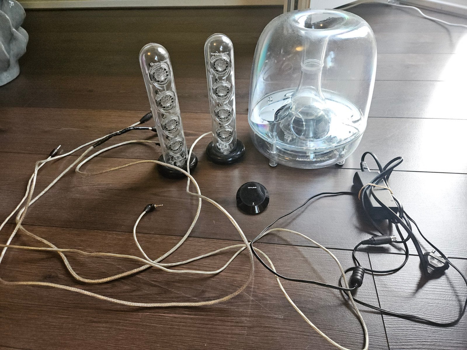 Harman Kardon SoundSticks III met TP-Link Bluetooth adapter, Ophalen, Gebruikt, Speakerset, AUX-ingang
