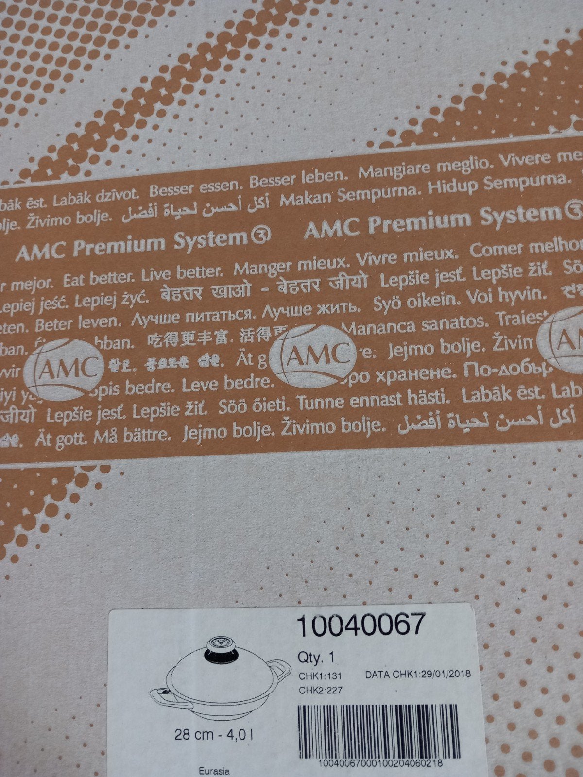 Nieuwe amc wokpan nooit gebruikt inl 0651019384, Ophalen, Nieuw, Eenpersoons, 90 cm