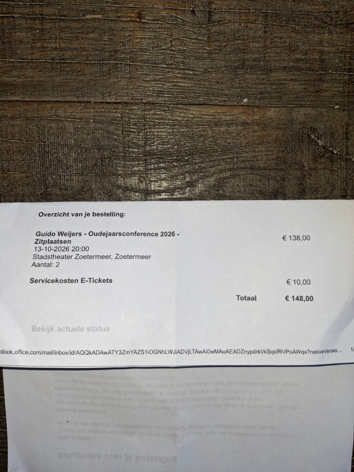 tickets Guido Weijers, Tickets en Kaartjes, Twee personen