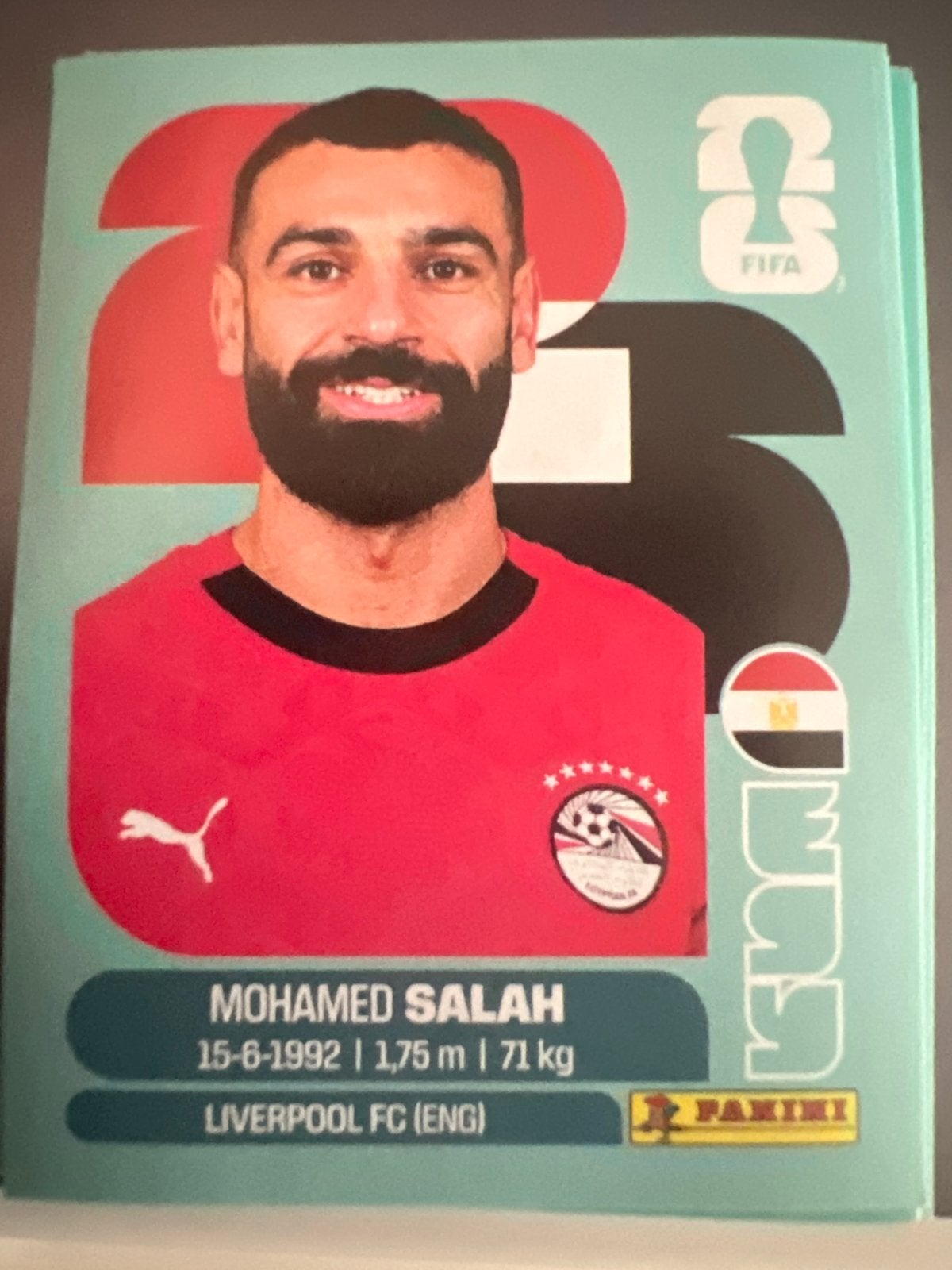 Panini FIFA wk 2026 Mohamed Salah Liverpool FC Spelerskaart, Verzenden, Zo goed als nieuw, Buitenlandse clubs, Spelerskaart