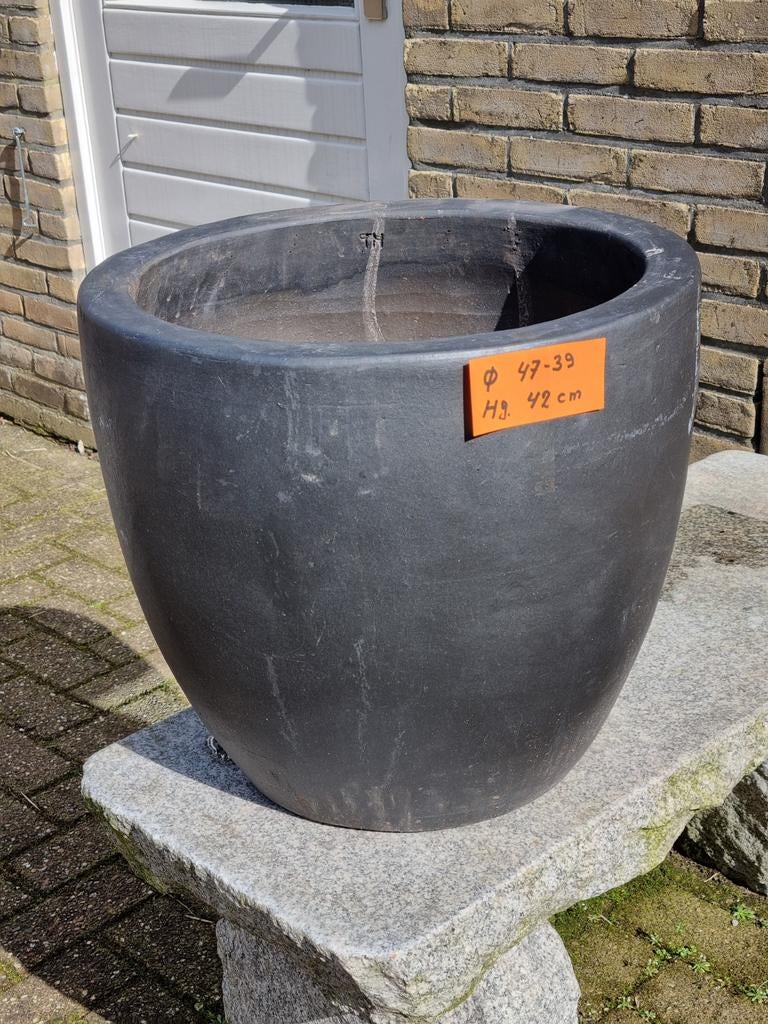 terras plantenbak,  47 cm                  Zgn. Boompjesbak, Ophalen, Rond, 40 cm of meer, Tuin