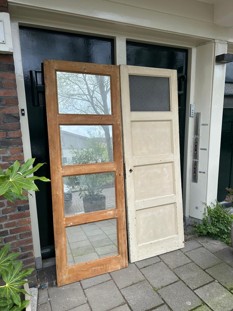Authentieke jaren 30 paneeldeur Rivierenbuurt Amsterdam, Ophalen, Gebruikt, Minder dan 80 cm, Binnendeur