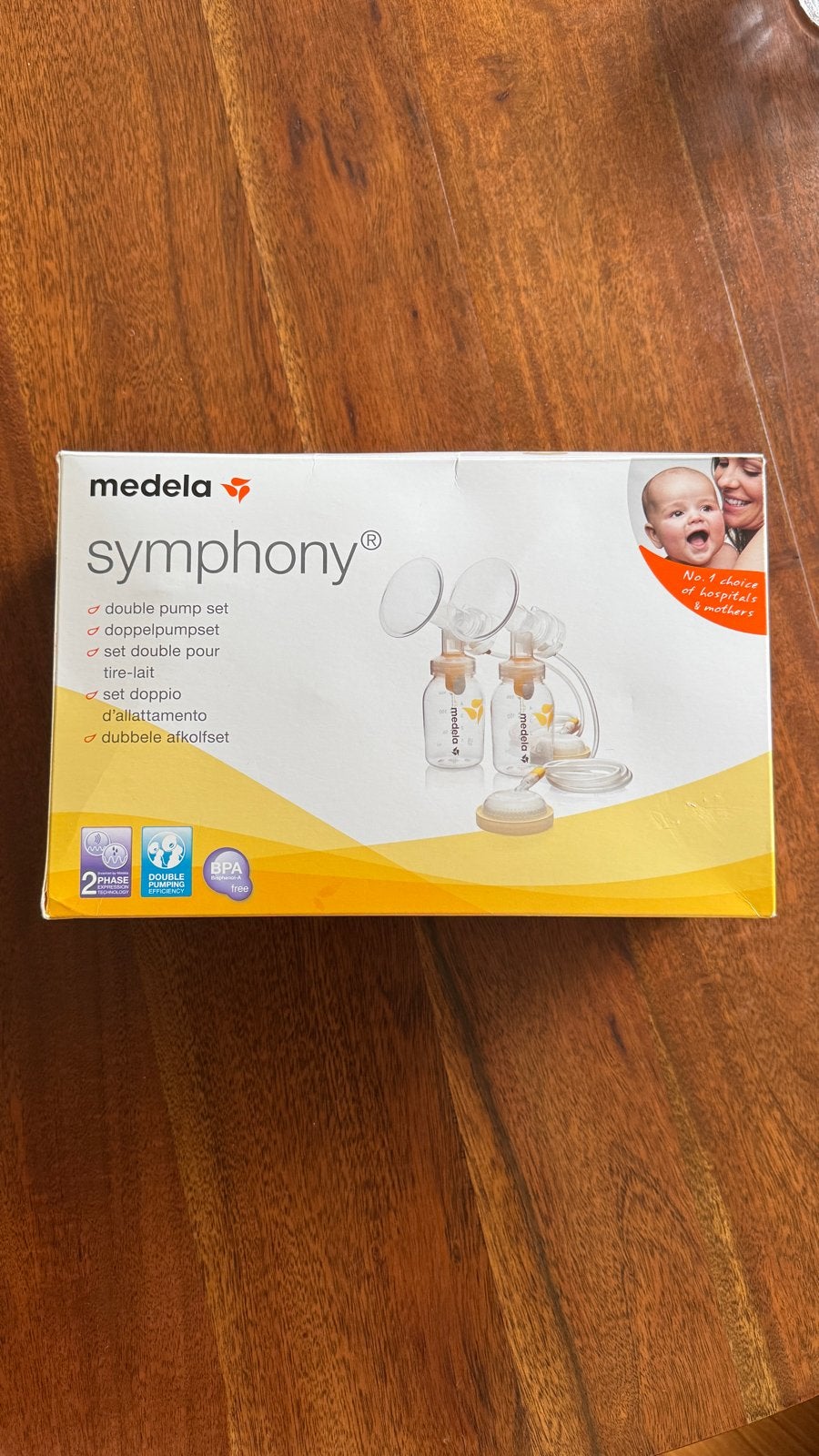 Medela Symphony dubbele afkolfset - Zo goed als nieuw, Ophalen of Verzenden, Zo goed als nieuw