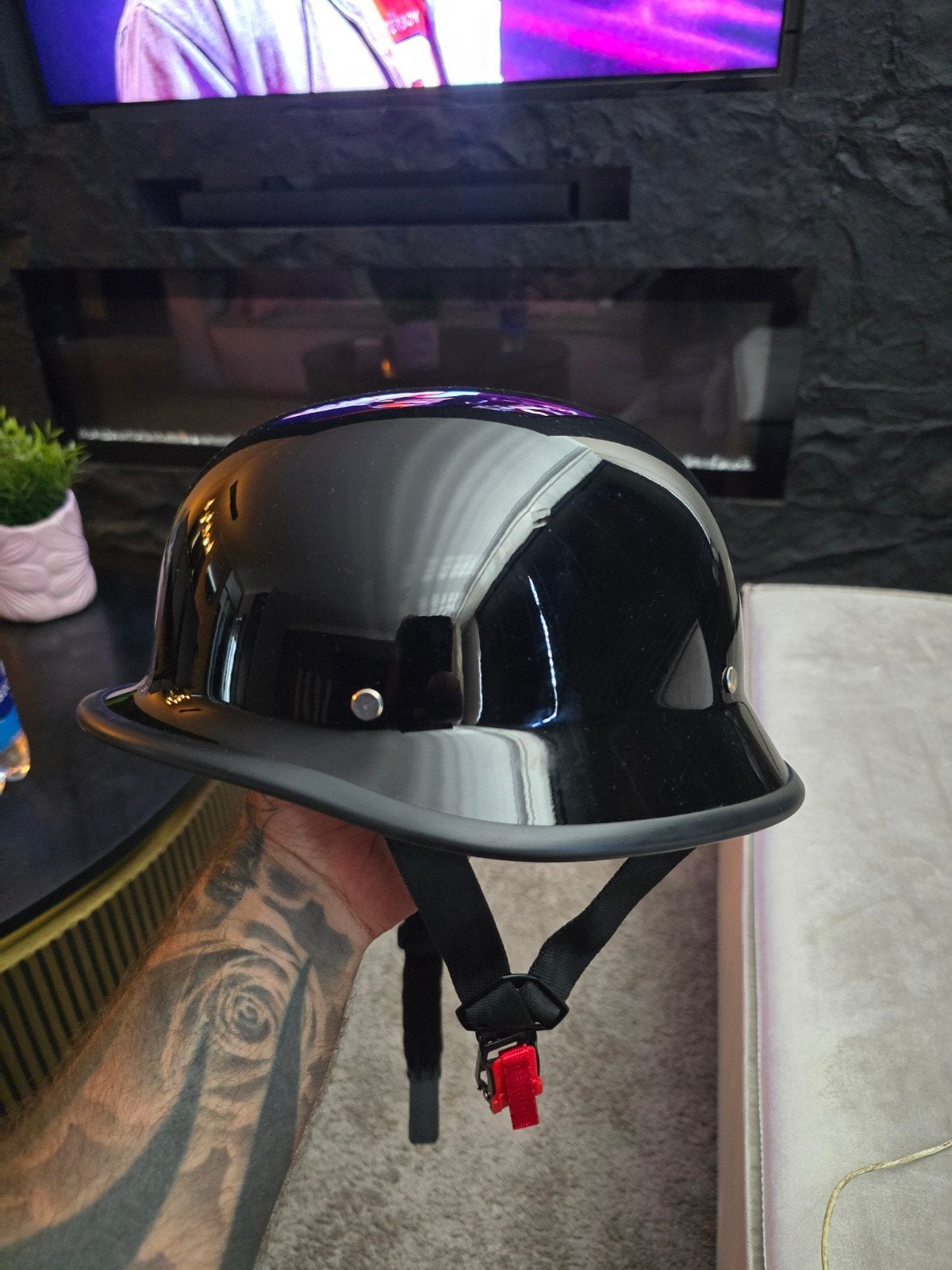 Nieuw !! Outlaw/Potje/Harley/Biker Helm - Glanzend Zwart, Ophalen of Verzenden, Nieuw met kaartje, L, Overige merken