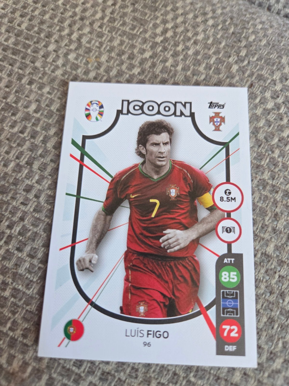 Luis Figo Topps Match Attax EURO 2024 Spelerskaart, Verzamelen, Sportartikelen en Voetbal, Ophalen of Verzenden
