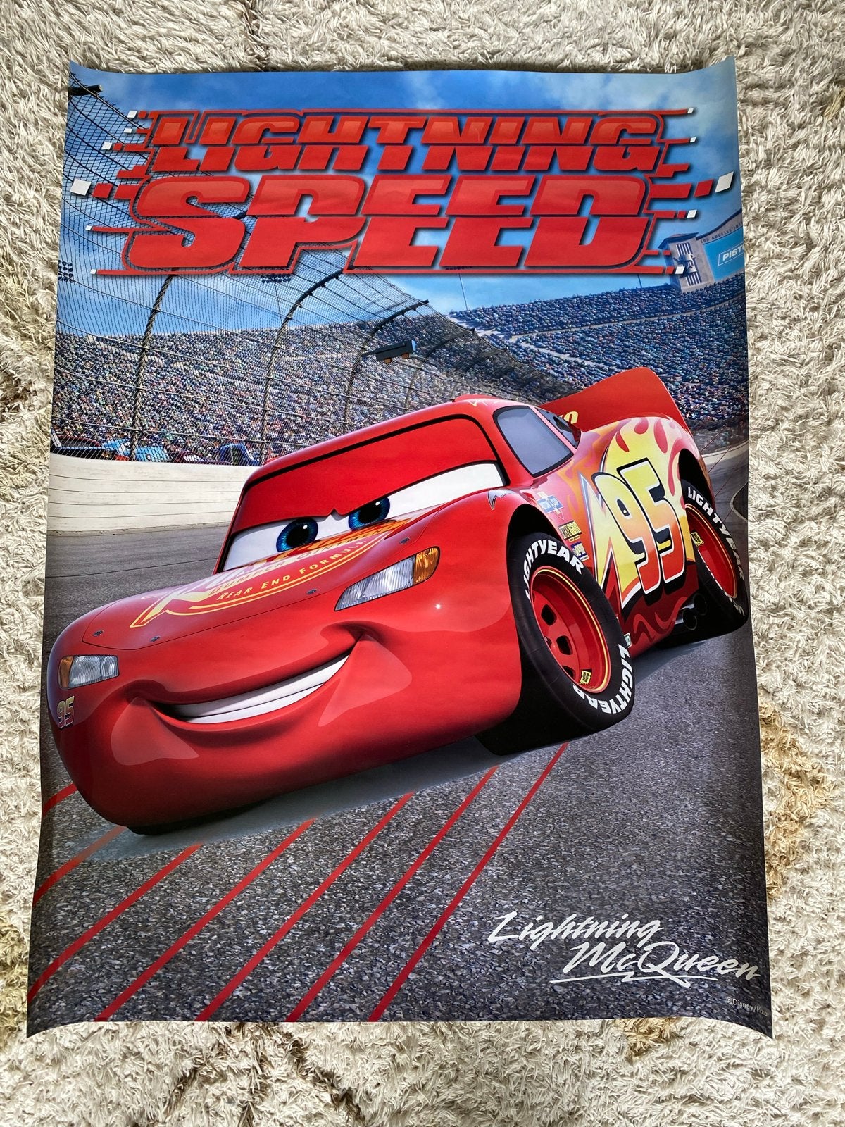 Grote Cars Lightning McQueen Poster - Bliksem Snelheid, Ophalen, Deurposter of groter, Film en Tv, Rechthoekig Staand