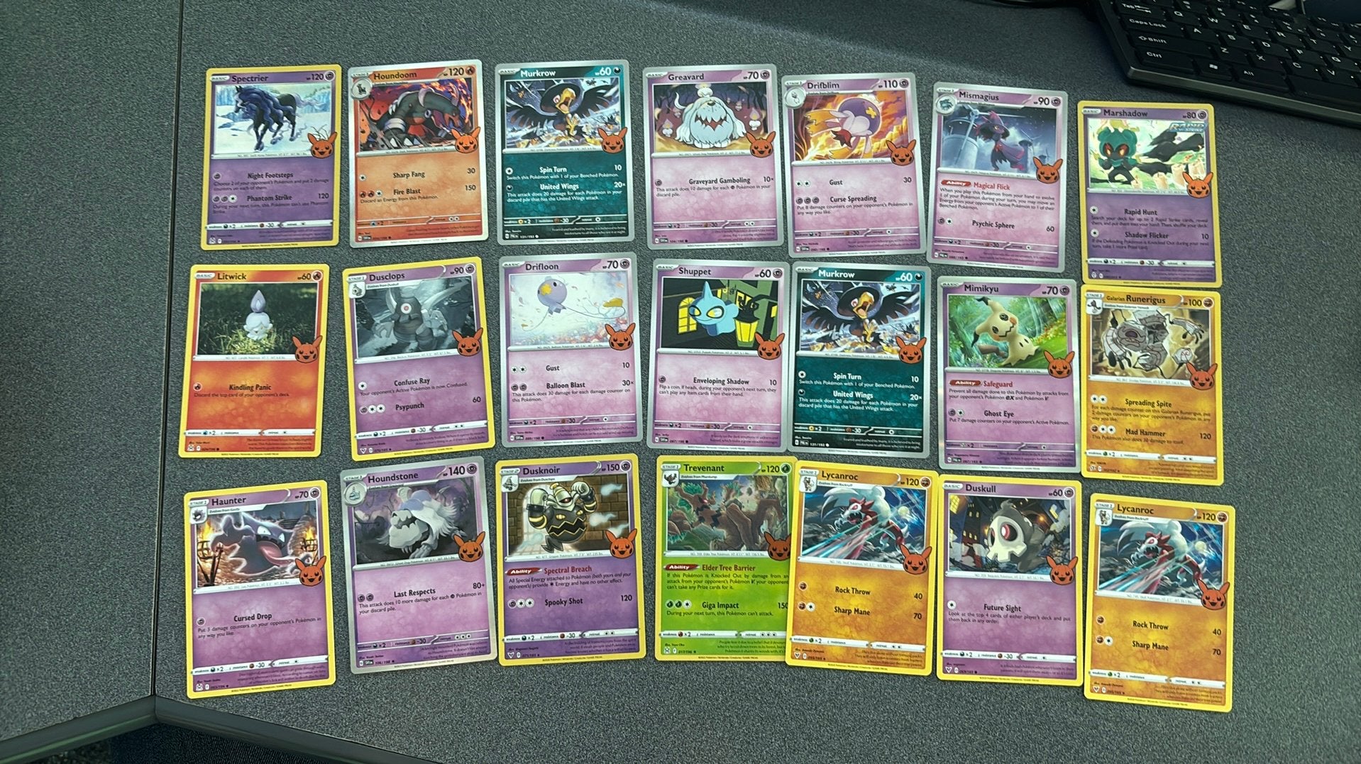 Pokemon halloween kaarten diverse holo’s, Ophalen of Verzenden, Zo goed als nieuw, Meerdere kaarten