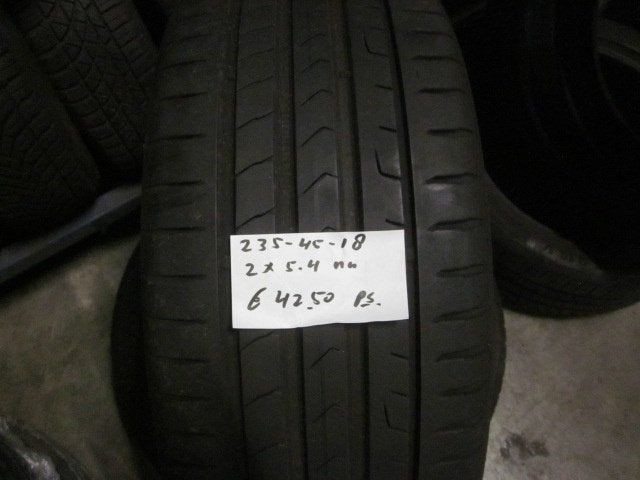 235 45 18 Continental PremiumContact zomerbanden, 18 inch, Gebruikt, Ophalen of Verzenden, 235 mm