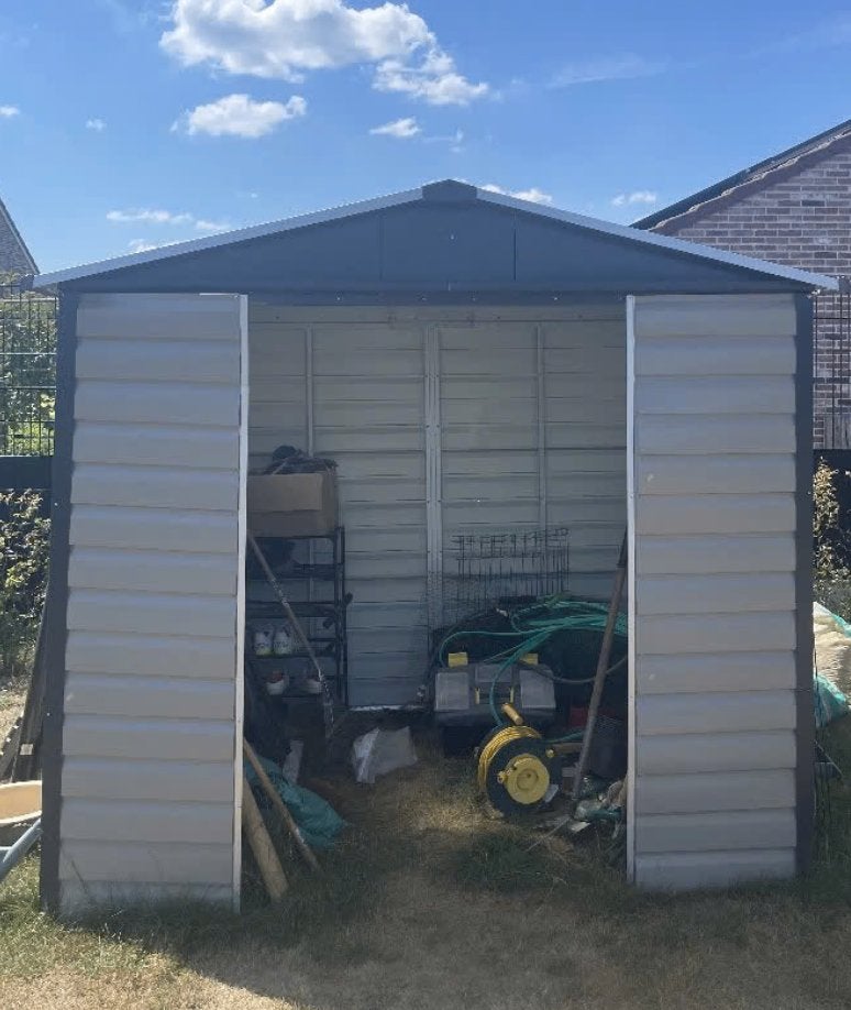 metalen tuinhuis 20 euro, Tuin en Terras, Tuinhuizen, Schuur, Zonder ramen, Metaal, Ophalen