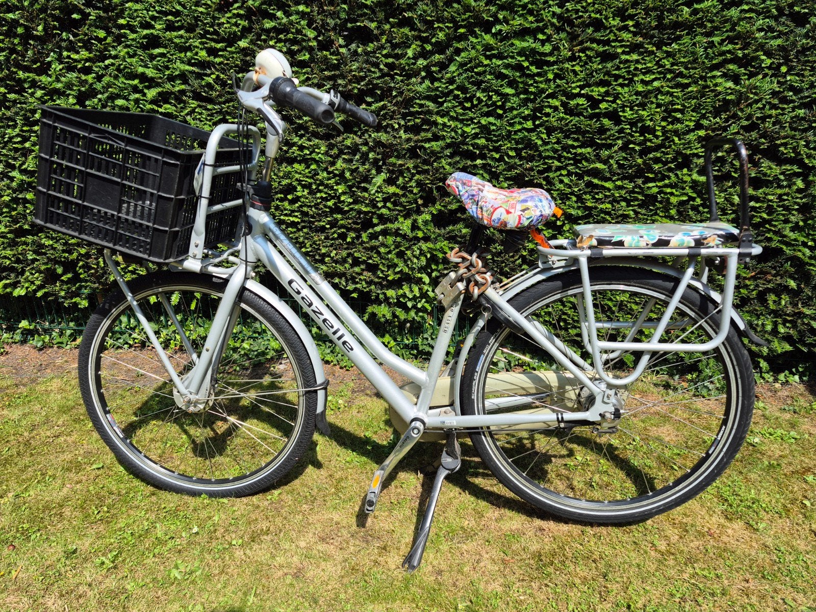 Gazelle fiets met mand en bagagedrager, Fietsen en Brommers, Fietsen | Dames | Damesfietsen, Ophalen, Gebruikt, 47 tot 50 cm, Versnellingen