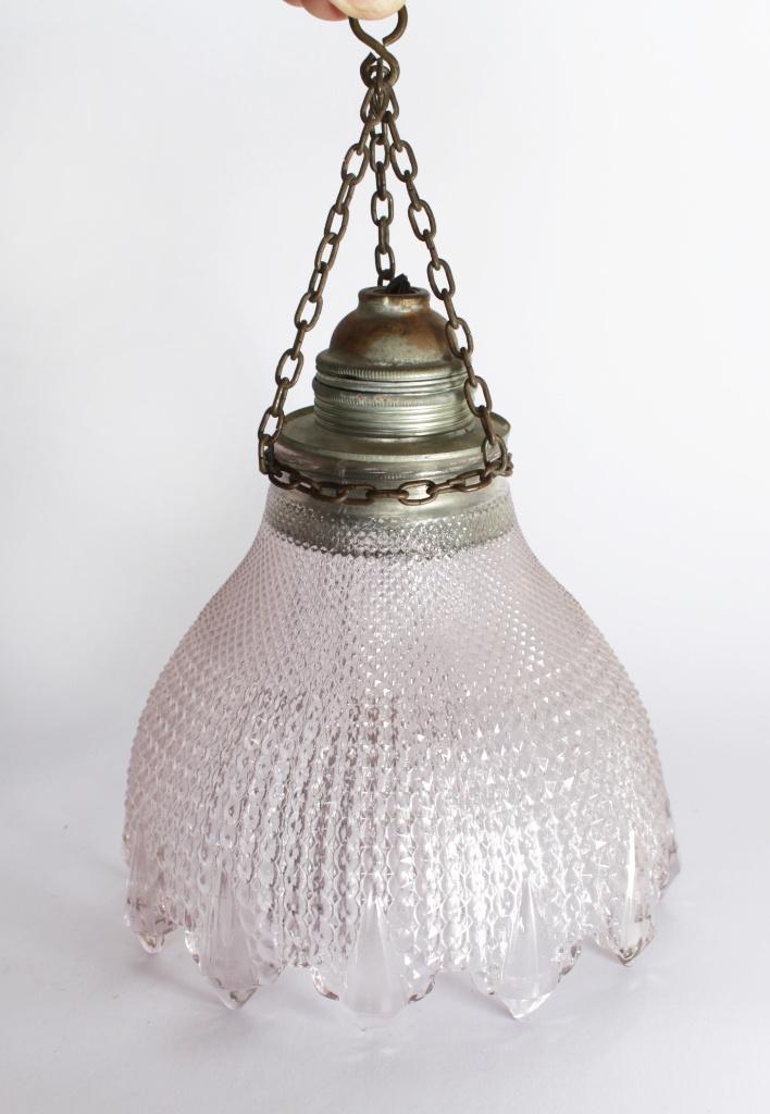 antieke kristallen hanglamp, Ophalen
