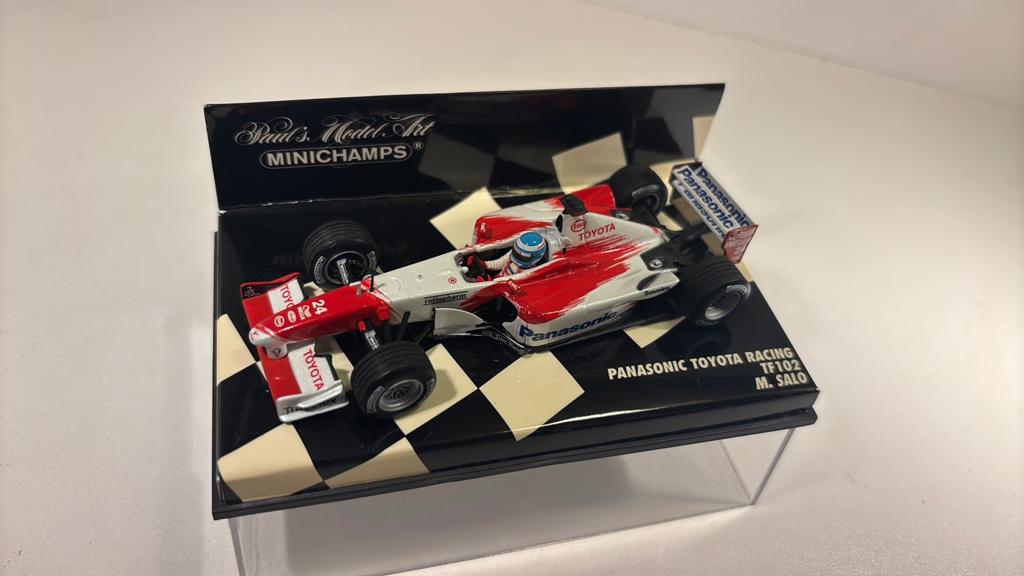 F1 panasonic Toyota tf102 m.salo minichamps 1.43, Auto, Ophalen of Verzenden, MiniChamps, A