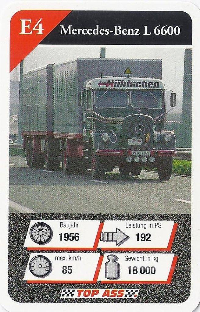 Kw2912 autokaartje mercedes benz l 6600, Ophalen of Verzenden, Zo goed als nieuw, Auto's