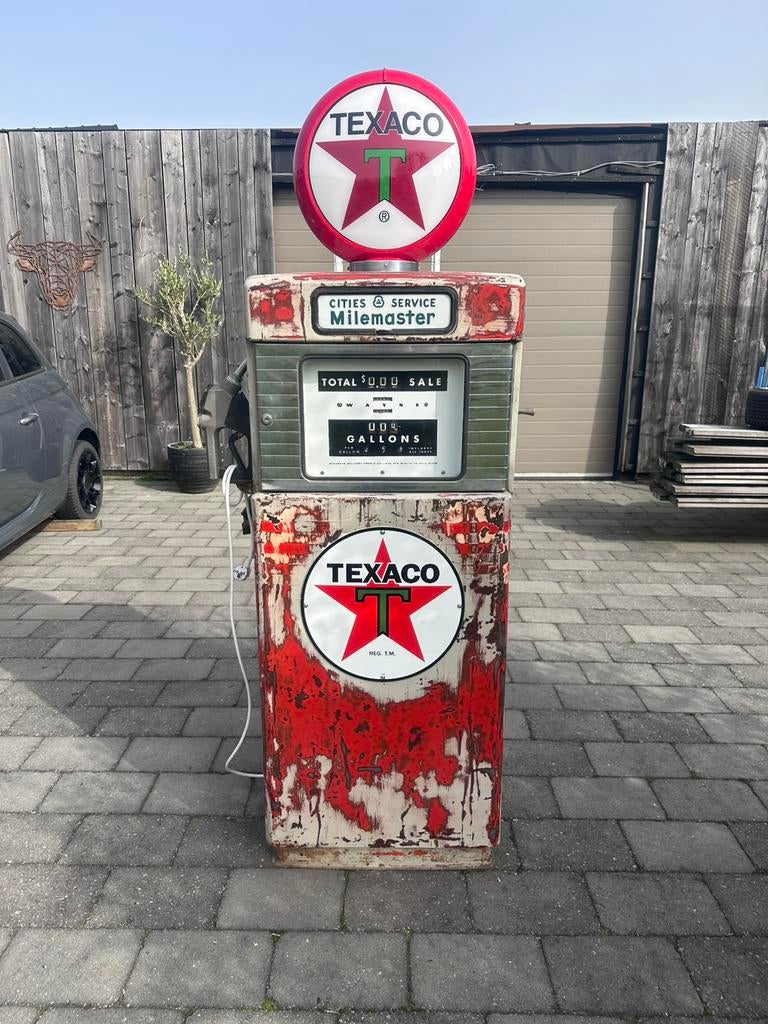 Wayne Texaco benzinepomp gaspump patina vintage mancave, Ophalen, Zo goed als nieuw