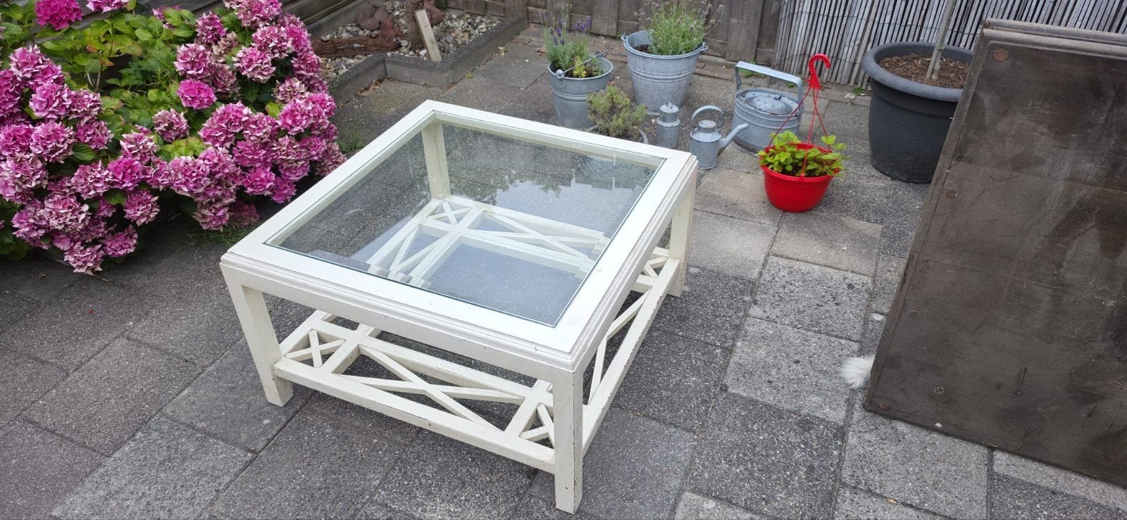 gratis salon tafel, Huis en Inrichting, Ophalen, Gebruikt, 100 tot 150 cm, 50 tot 100 cm