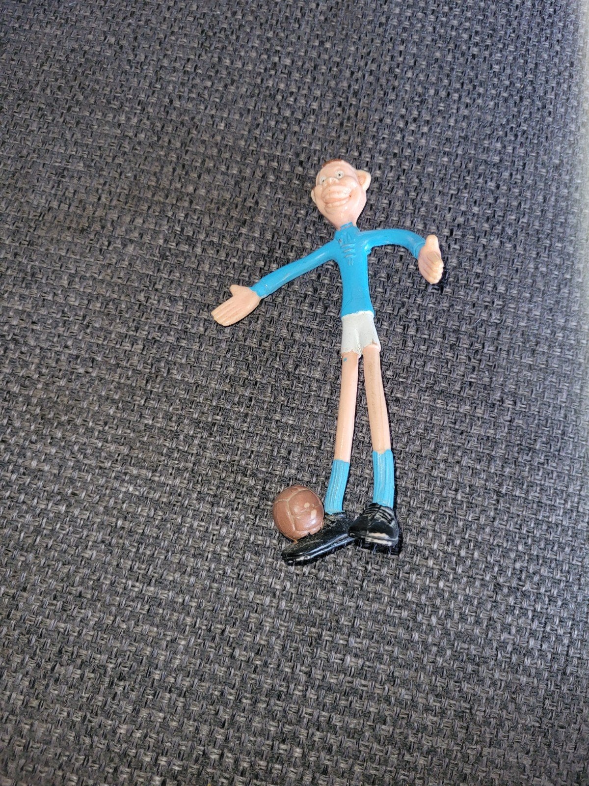 Rubberen buigfiguur voetballer imperial toy, Ophalen of Verzenden, Buitenlandse clubs, Beeldje of Poppetje