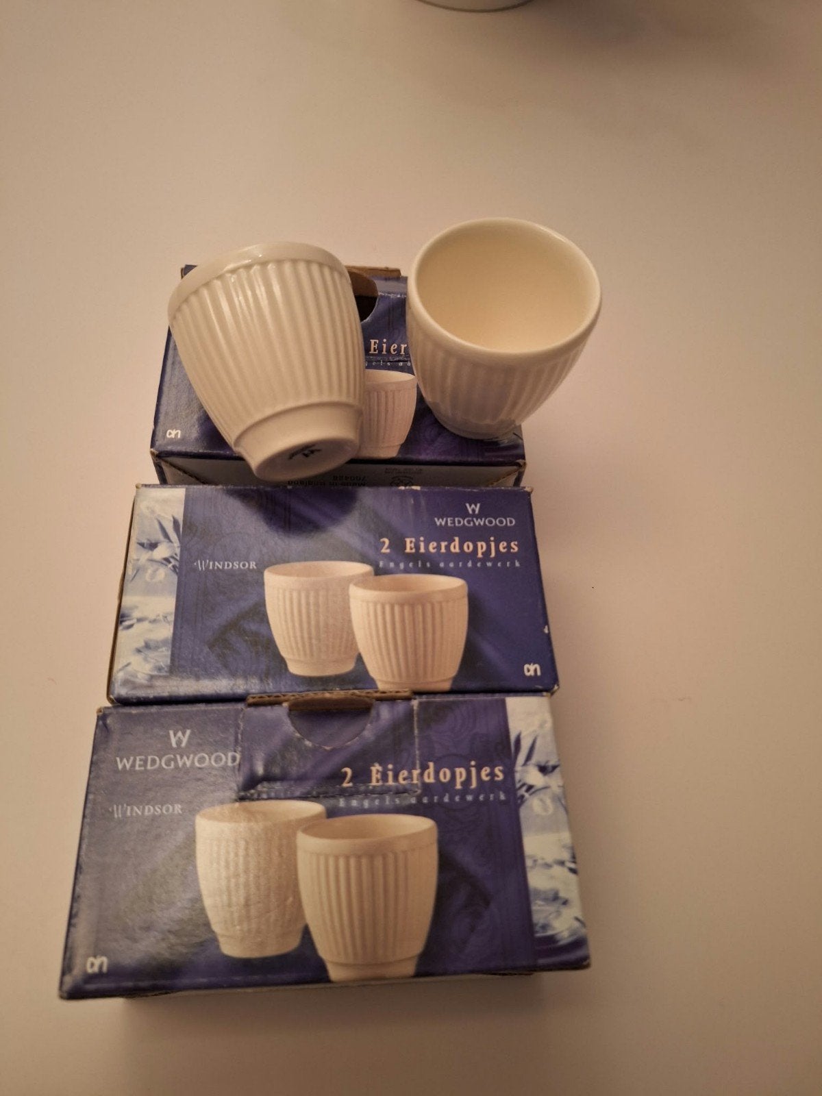 Wedgwood Windsor Eierdopjes - Set van 2, Klassiek, Overige typen, Nieuw, Ophalen of Verzenden