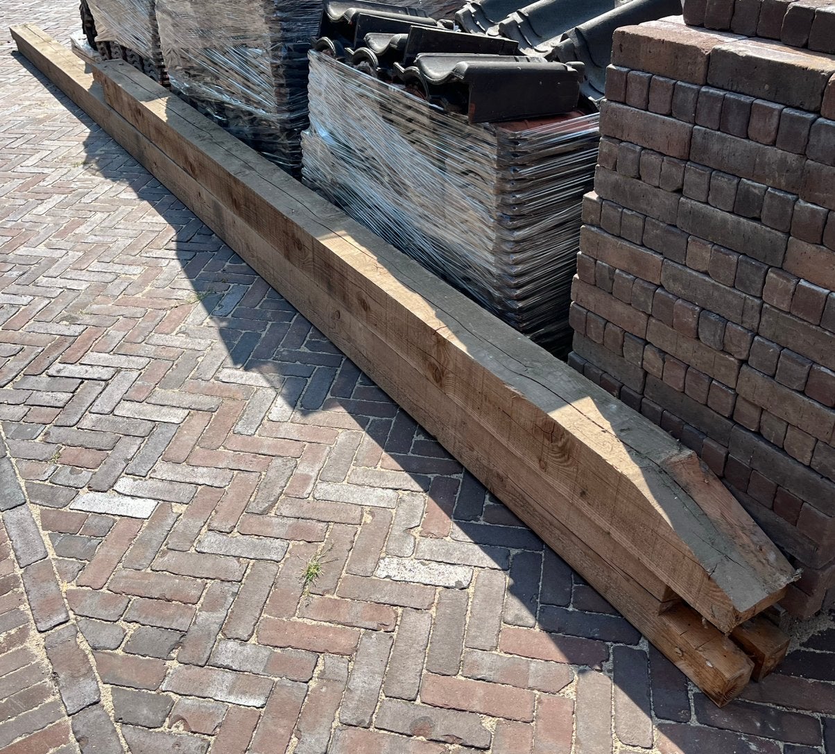 Te koop: 2 Douglas balken 15 x 15 cm, Doe-het-zelf en Verbouw, Ophalen, Balk, Vuren, 50 mm of meer