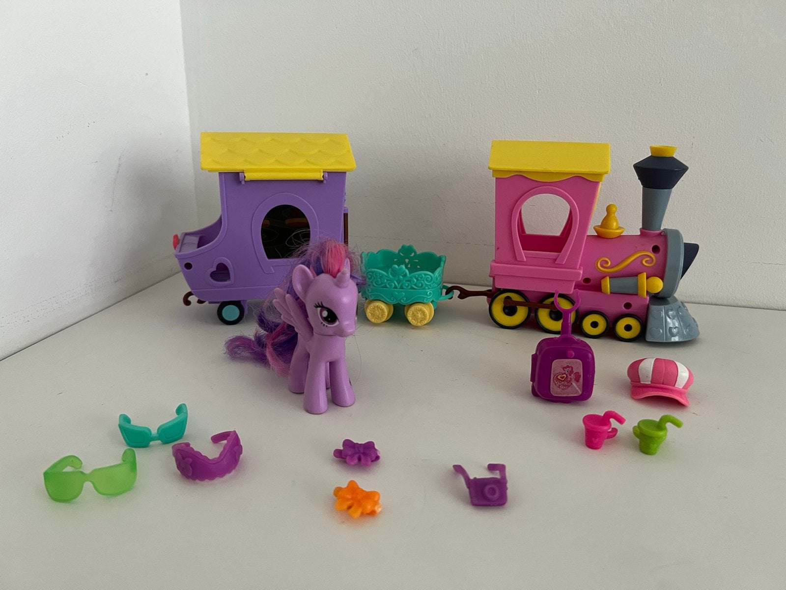 My Little Pony Trein met Twilight Sparkle en accessoires, Ophalen of Verzenden, Gebruikt