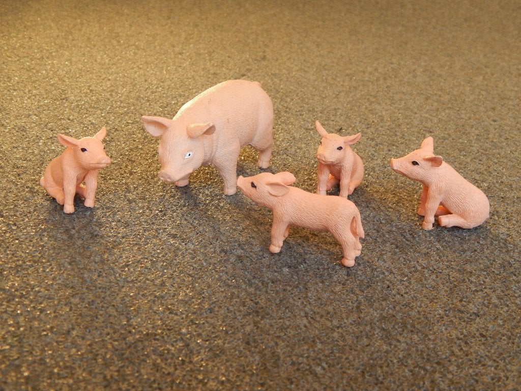 Varken met biggen, Ophalen of Verzenden, Gebruikt, Boerderijdier, Beeldje of Figuurtje