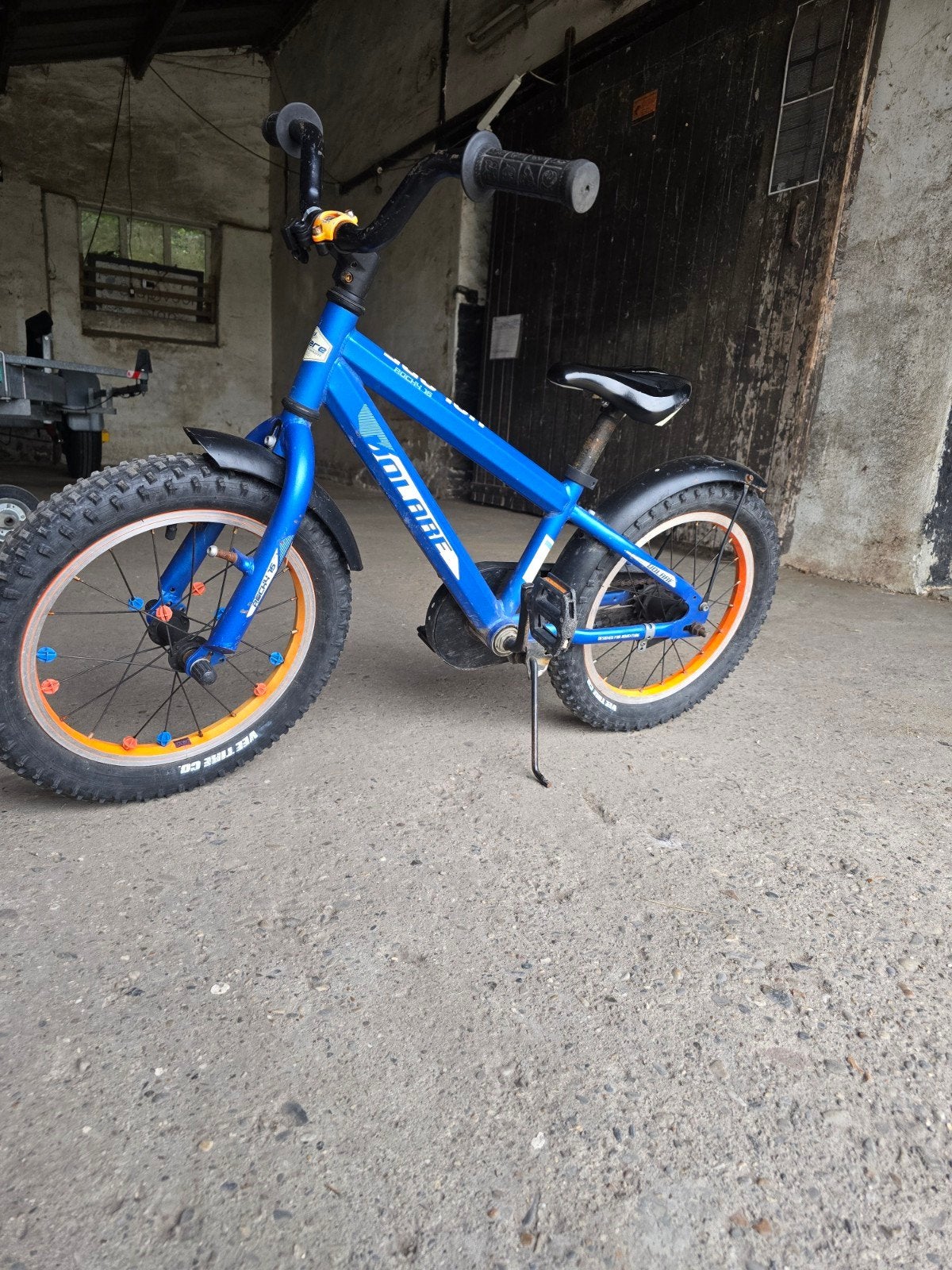 Blauwe kinderfiets 16 inch Volare, Ophalen, 16 tot 20 inch, Velgrem, Volare