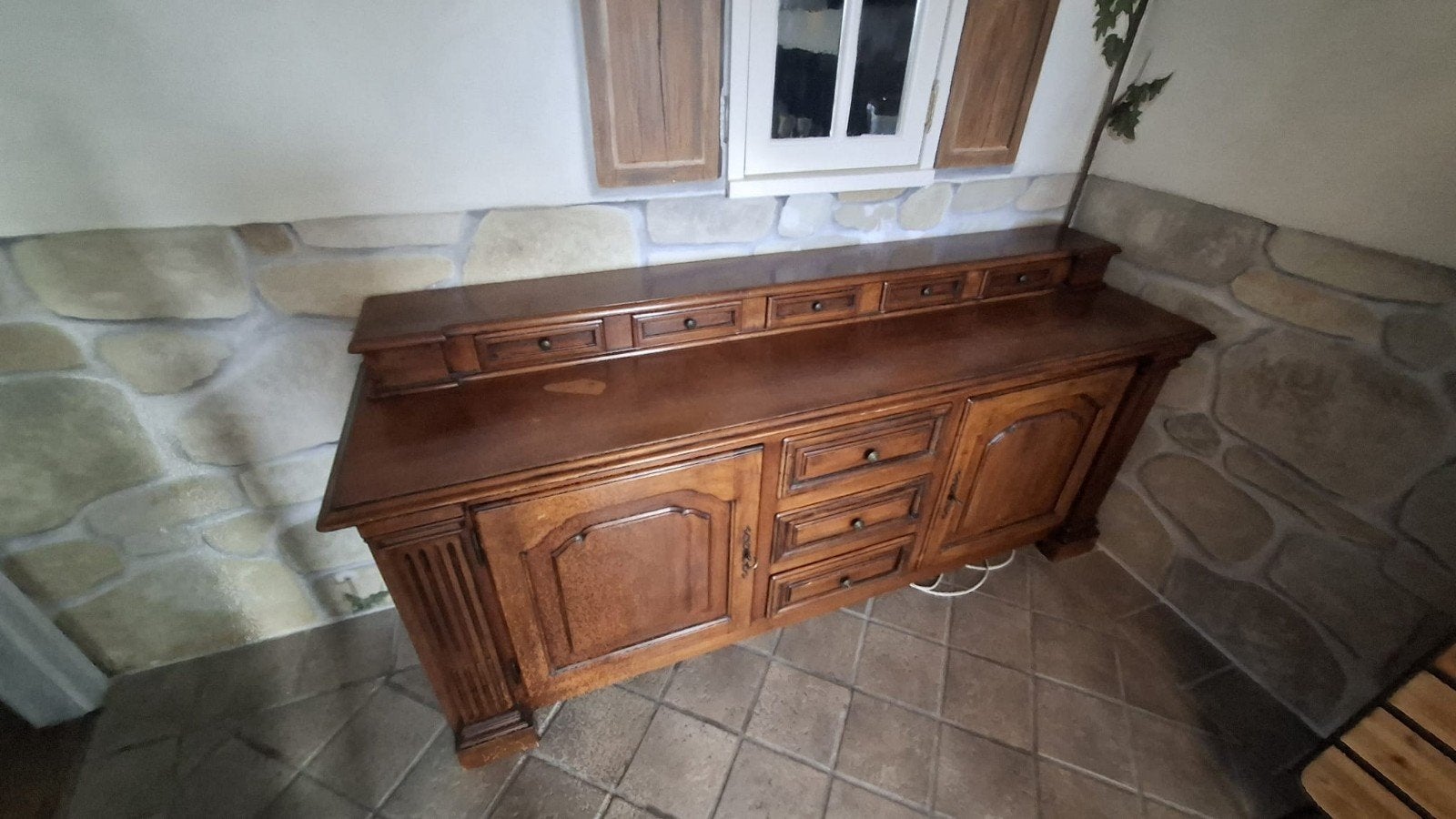 Notenhouten dressoir met lades en deuren, Ophalen, Gebruikt, Met lade(s), Klassiek