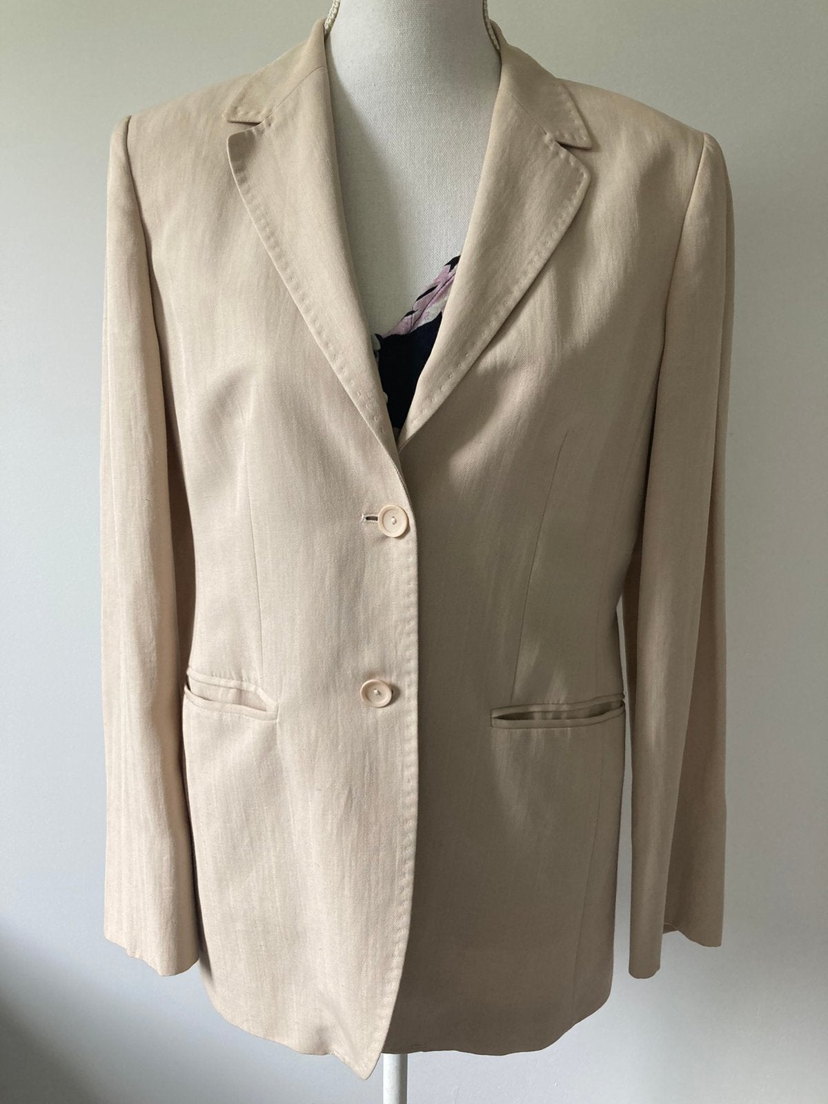 Mooie Caractere blazer, beige, mt EU42. Zgan, Ophalen of Verzenden, Zo goed als nieuw, Beige