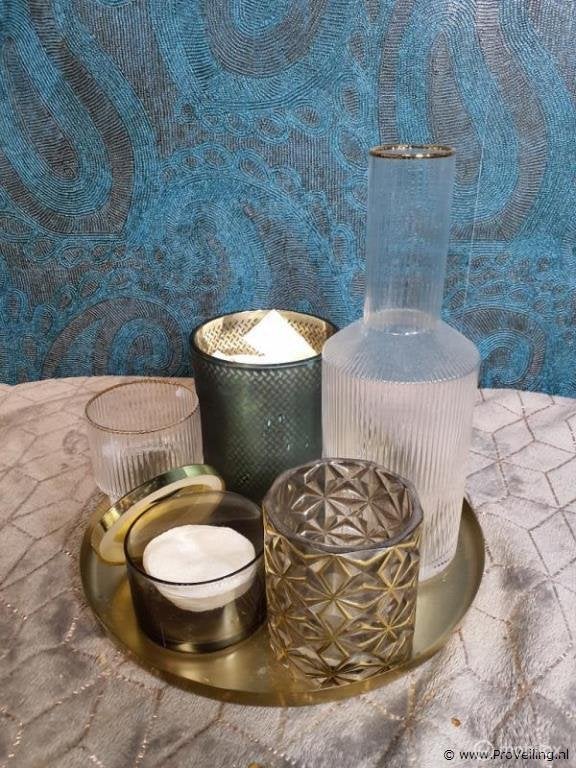 Online Veiling: Decoratie bestaande uit o.a. dienblad met..., Gebruikt