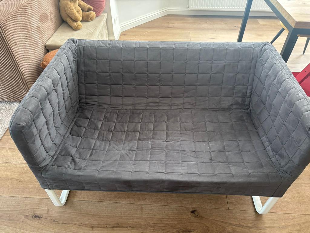 Ikea bankje Knopparp, Huis en Inrichting, Banken | Sofa's en Chaises Longues, Ophalen, Tweepersoons, 75 tot 100 cm, Zo goed als nieuw