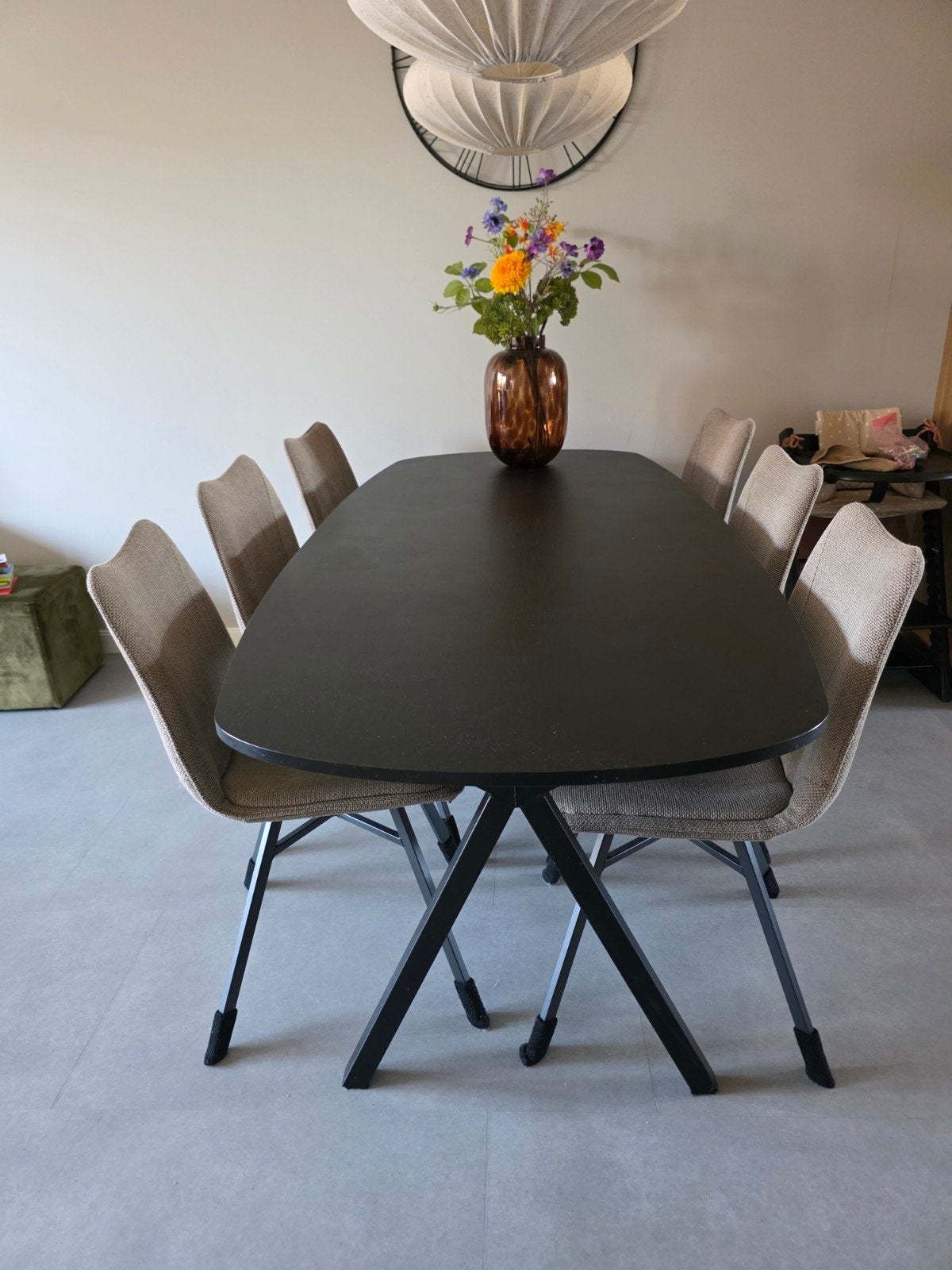 Kas20 eettafel - 200x90 cm - Zwart, Huis en Inrichting, Ophalen, Gebruikt, 200 cm of meer, 50 tot 100 cm