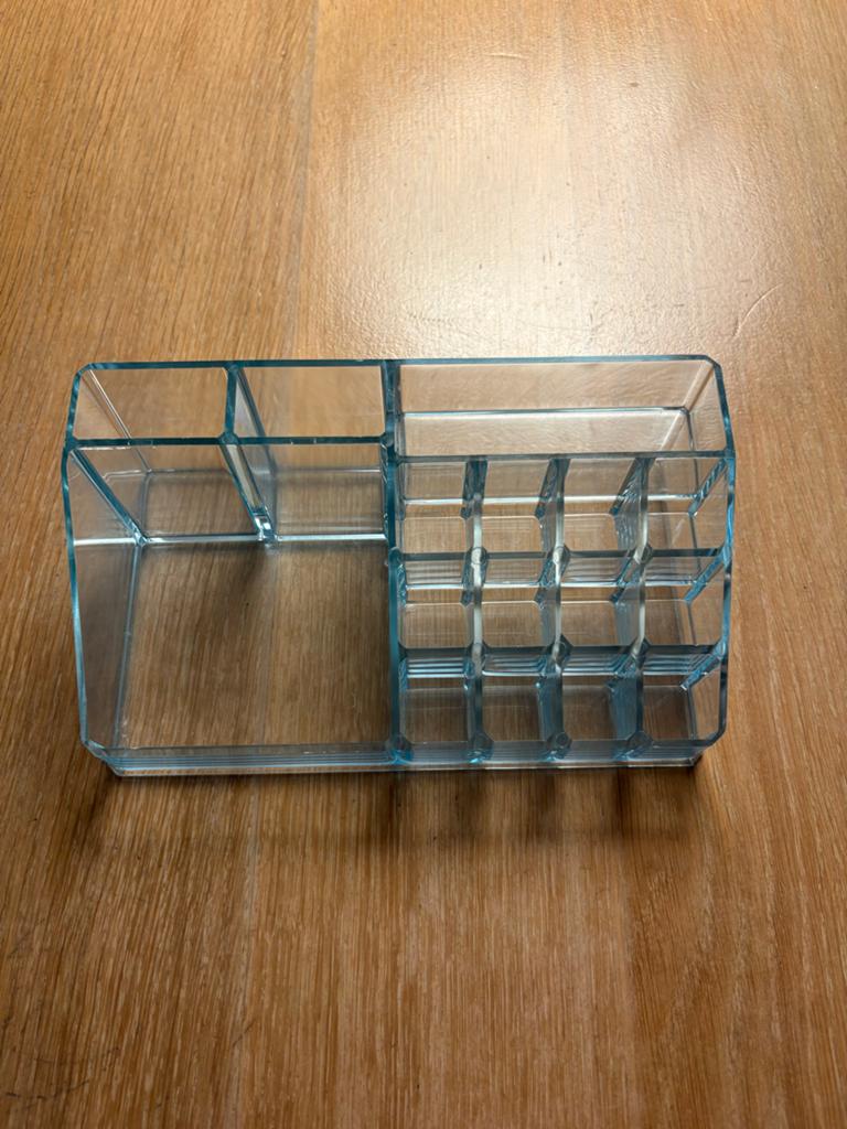 Transparante make-up organizer met meerdere vakken, Overige kleuren, Gehele gezicht, Ophalen of Verzenden, Zo goed als nieuw