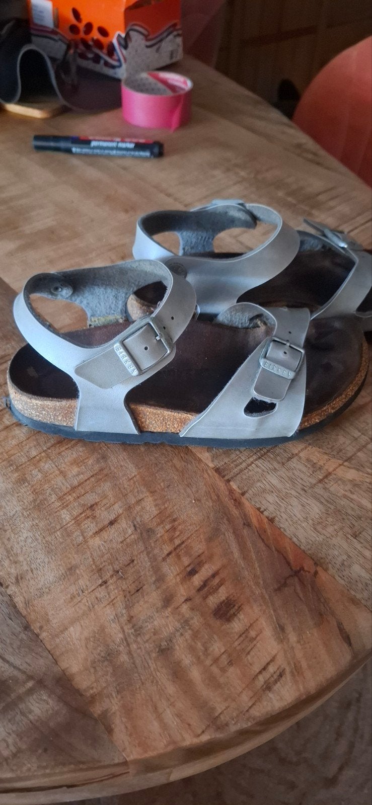 Birkenstock sandalen mt 35, Ophalen of Verzenden, Gebruikt, Meisje, Overige typen
