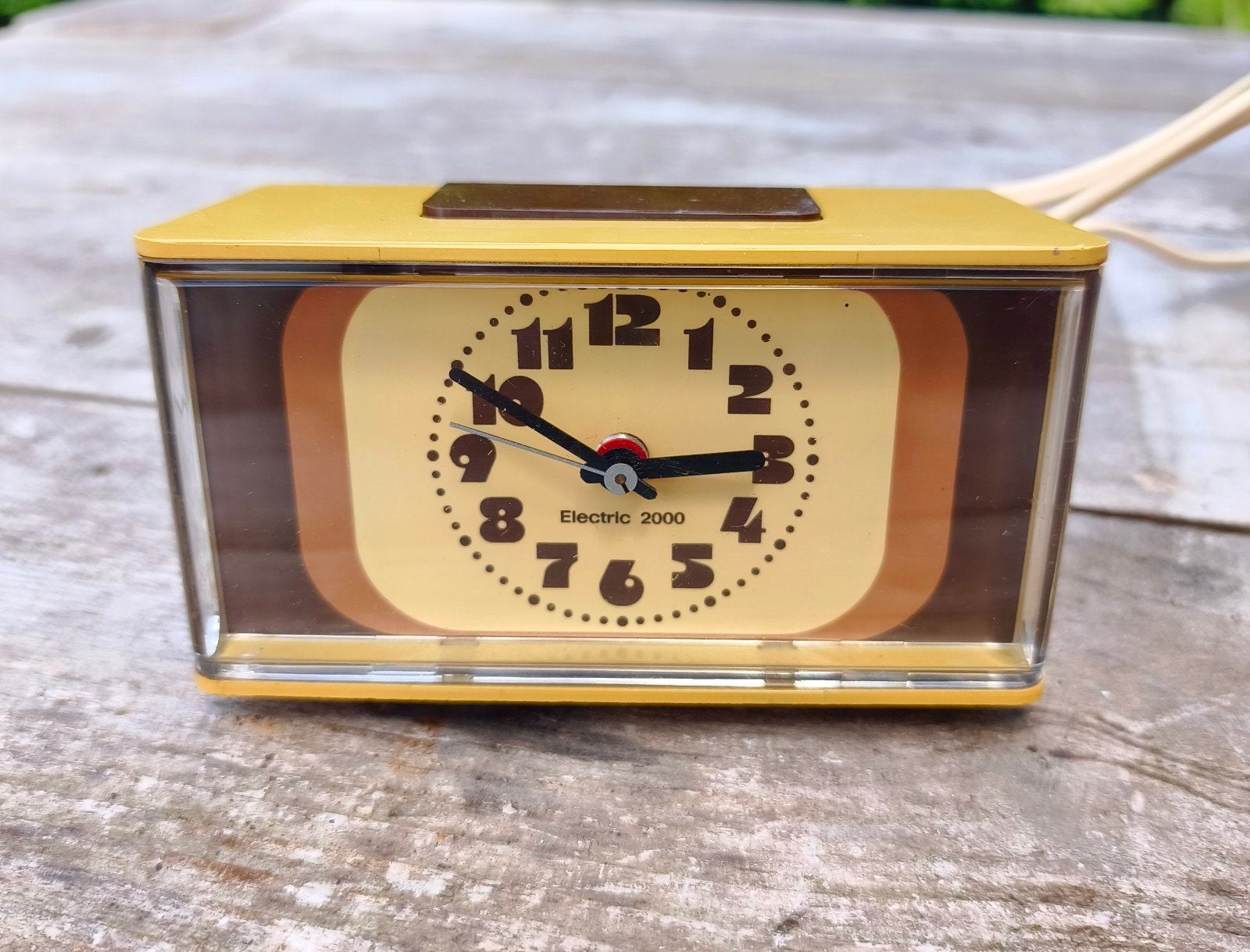 Vintage Wekker Electric 2000 - Geel/Bruin, Ophalen of Verzenden, Gebruikt