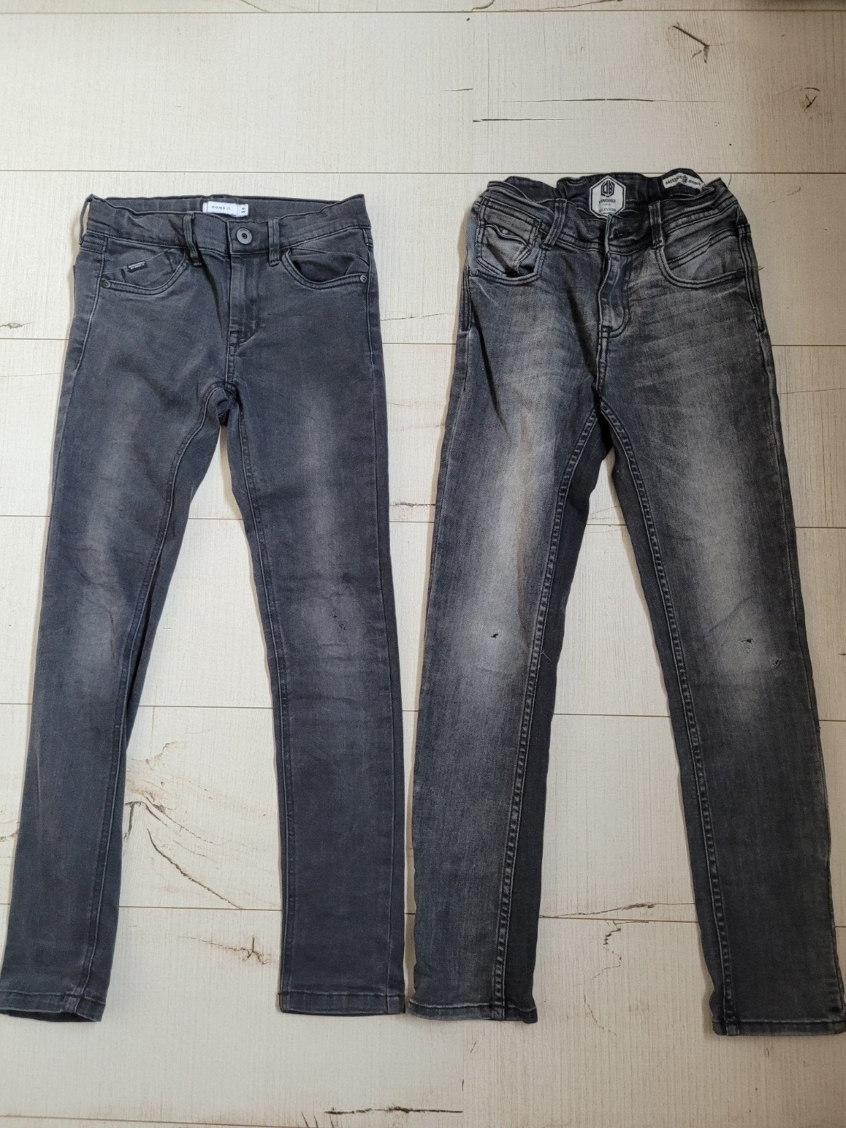 2 Skinny jeans mt 140 (Vingino & Name It), Ophalen, Gebruikt, Jongen, Broek