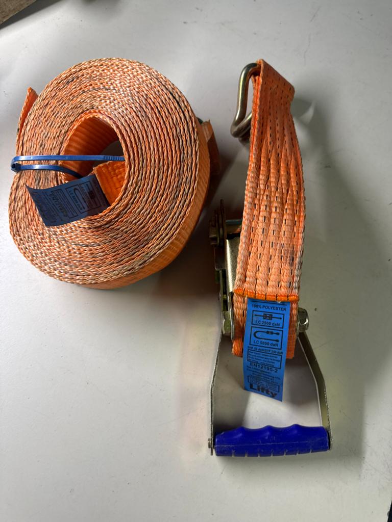 Spanband 8.5m met ratel - 100% polyester, Ophalen of Verzenden, Gebruikt