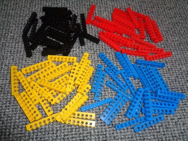 Partij P217=100x Lego technic stenen 1x8
