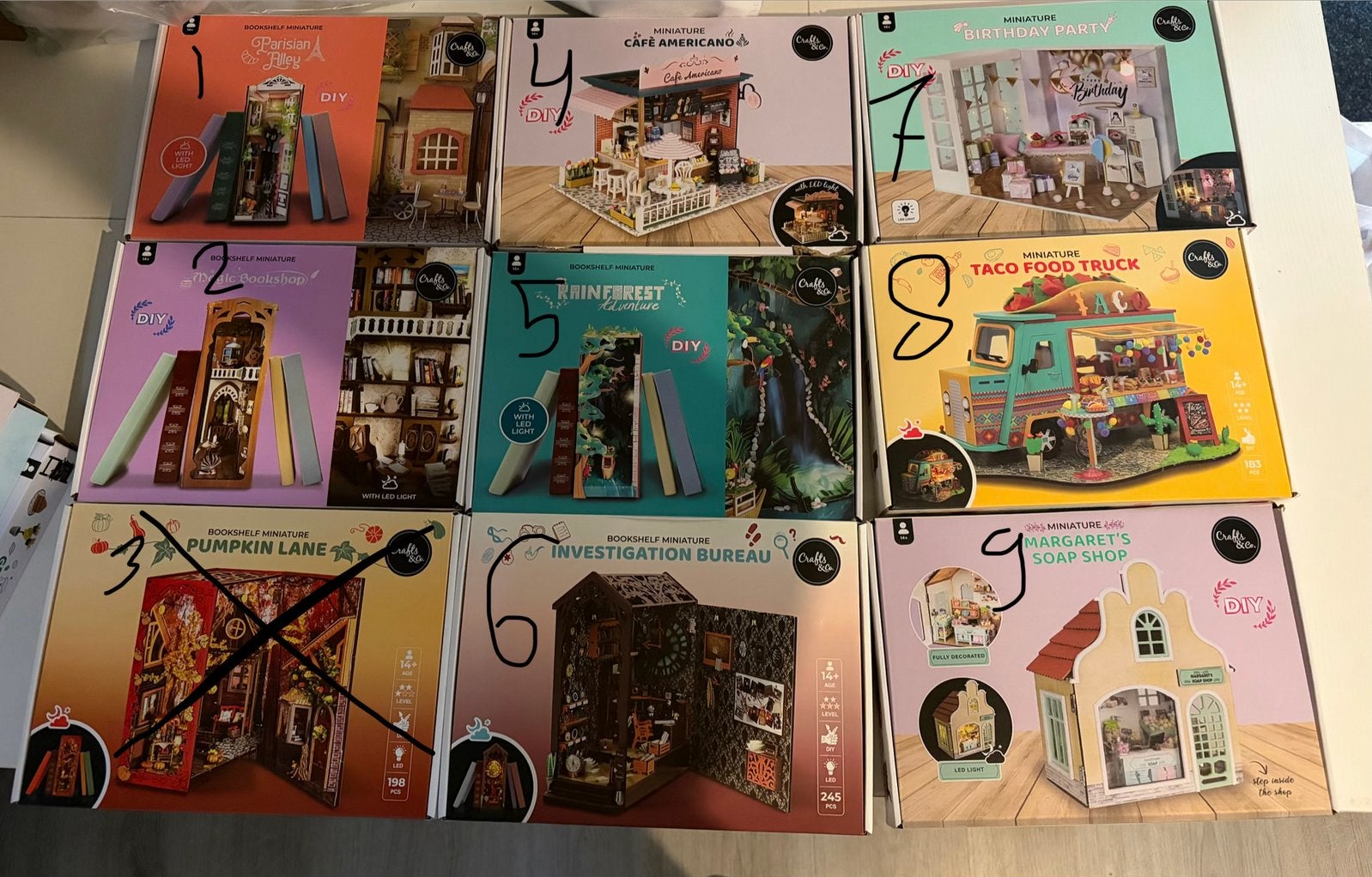 DIY Miniatuur Huisjes & Boekensteunen - Diverse Modellen, Ophalen of Verzenden, Nieuw, Overige merken