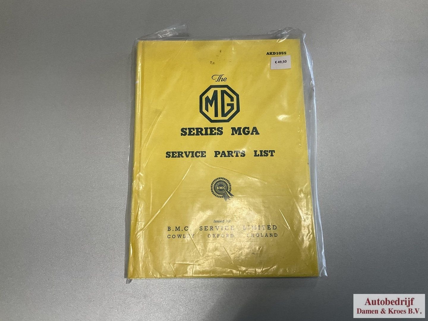 The MG Series MGA Service Parts List AKD1055, Ophalen of Verzenden