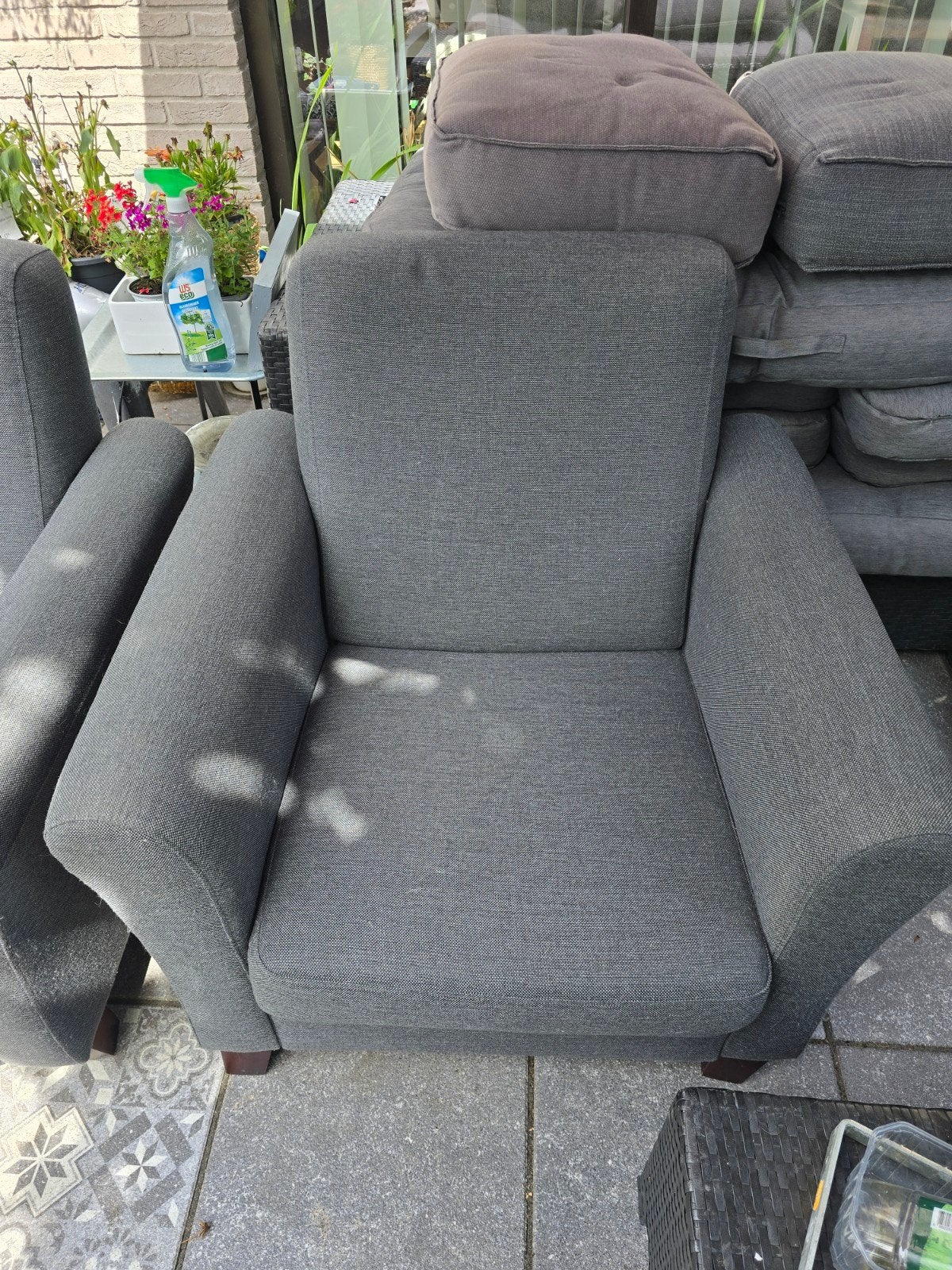 Comfortabele grijze fauteuil - Zo goed als nieuw, Minder dan 75 cm, Ophalen of Verzenden, Zo goed als nieuw, 50 tot 75 cm