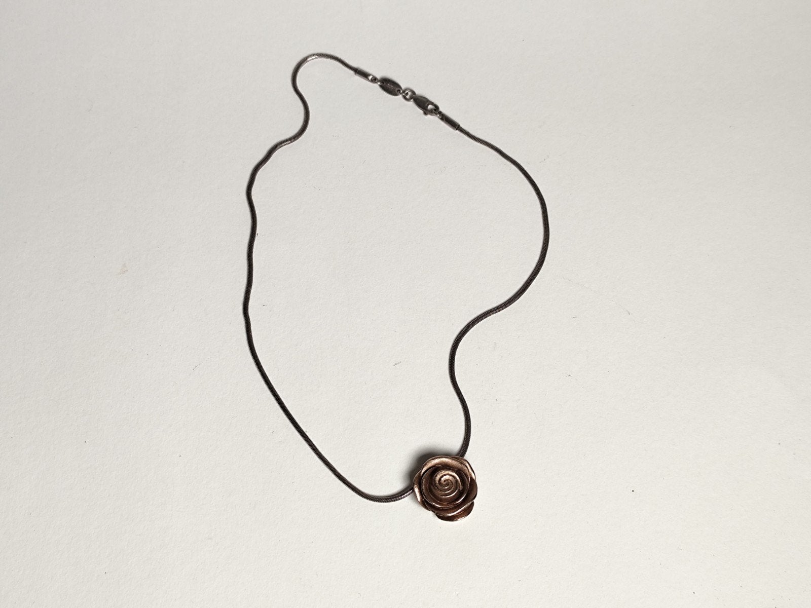 Esprit Sterling Zilveren Ketting met Roos - 18.6g 925 Zilver, Ophalen of Verzenden, Niet bekend, Zilver, Zilver