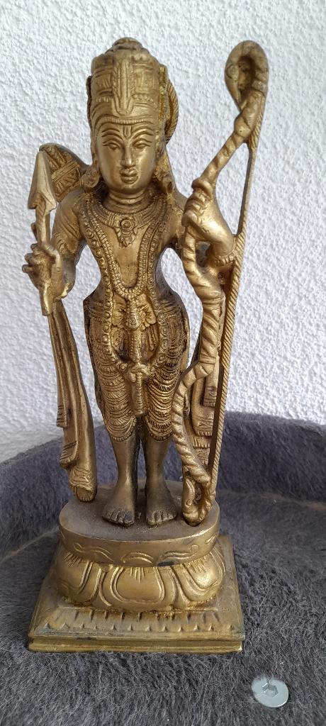 De Hindoestaanse god Rama in brons van 23,5 cm hoog, Verzenden, Brons