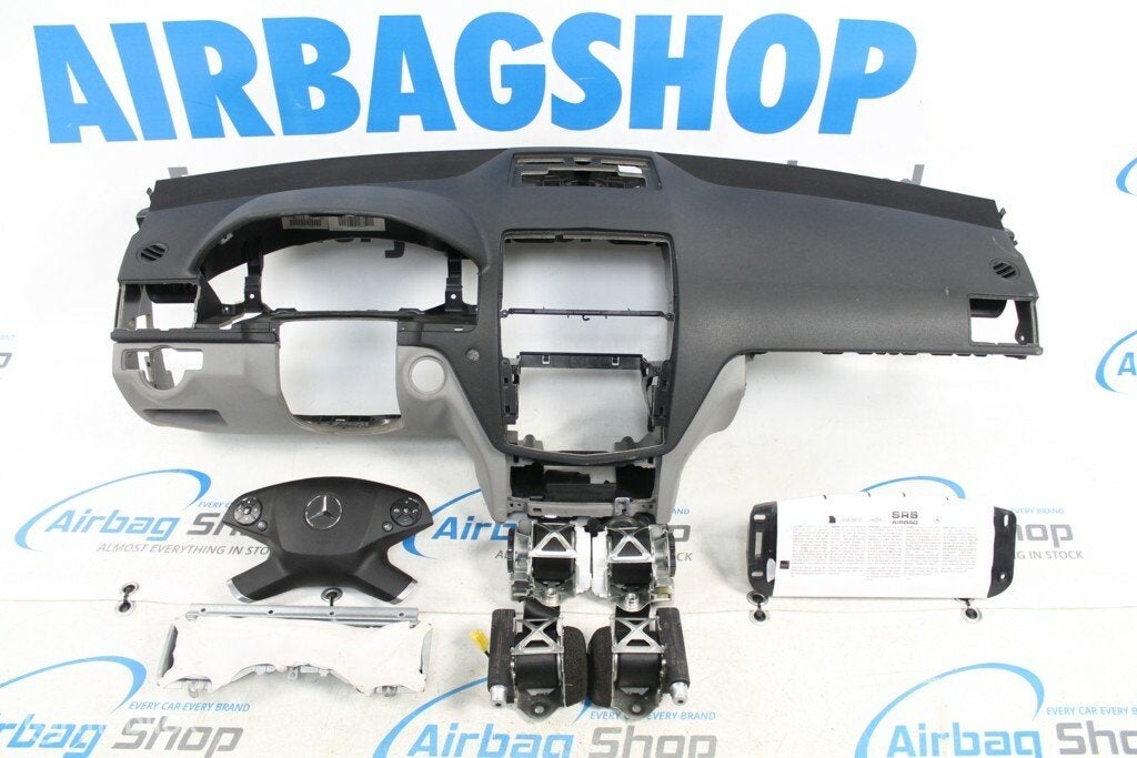 Airbag set - Dashboard grijs 3 spaak Mercedes C klasse W204, Auto-onderdelen, Dashboard en Schakelaars