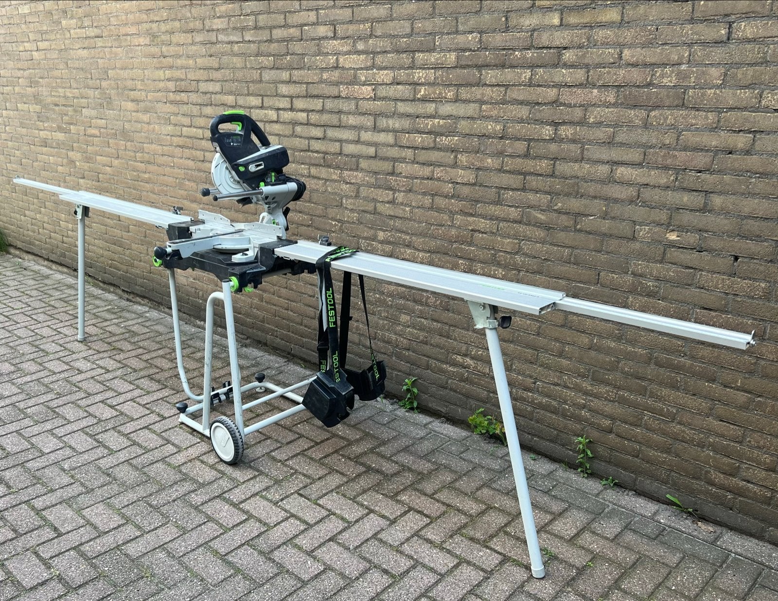 Festool Afkortzaag KS 60 compleet met onderstel (2022), Doe-het-zelf en Verbouw, Ophalen, Zo goed als nieuw, Afkortzaag