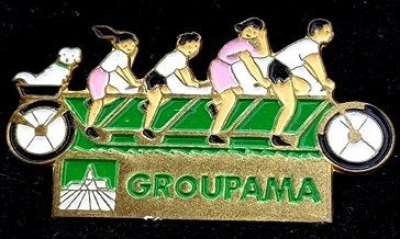 Groupama verzekeringen epoxy pin, Verzamelen, Verzenden, Nieuw, Sport, Speldje of Pin