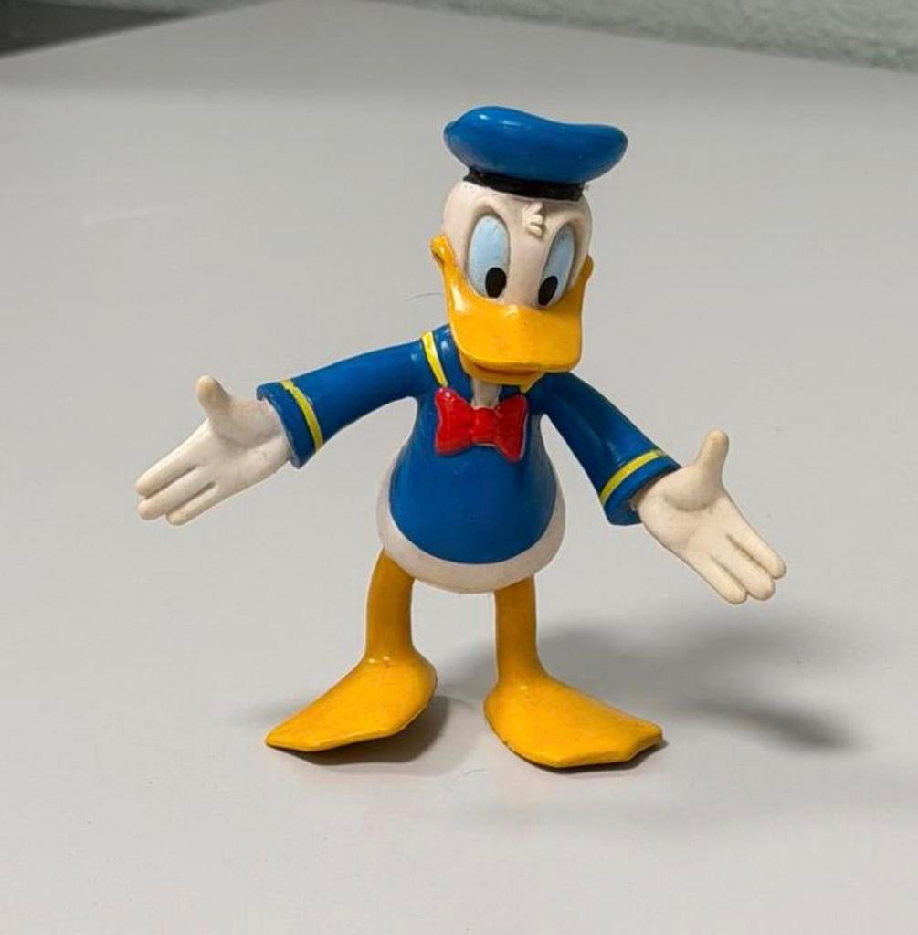 Origineel Vintage Disney Donald Duck Rubber Figuurtje – 12cm, Verzamelen, Beeldje of Figuurtje, Ophalen of Verzenden, Zo goed als nieuw