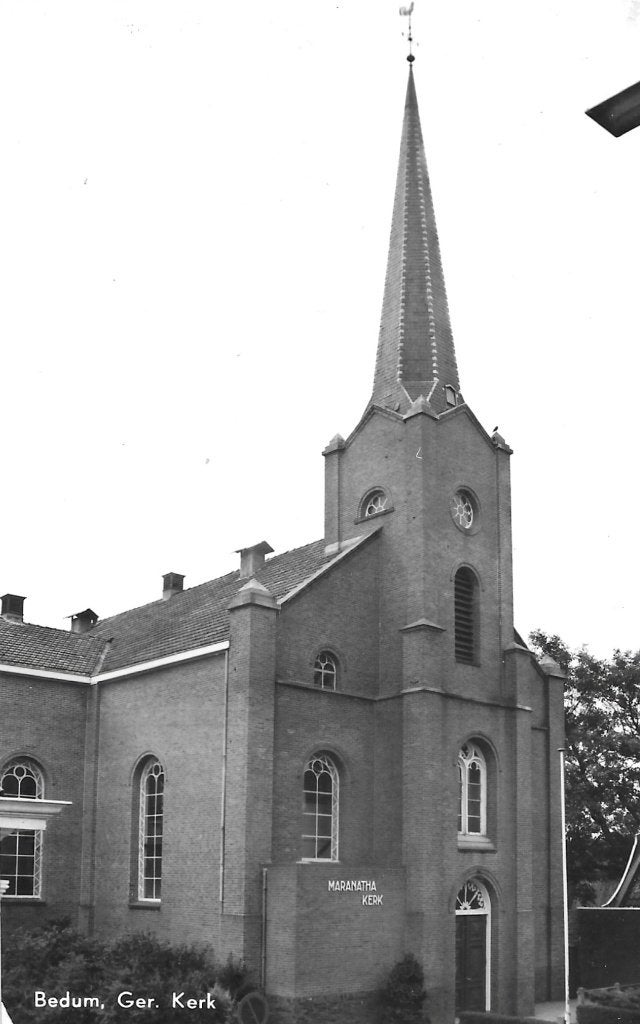 AK Bedum - Ger. Kerk, Ophalen of Verzenden, 1960 tot 1980, Ongelopen, Groningen